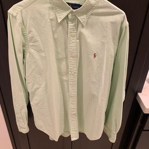 Lime green Polo Ralph Lauren button down shirt, Large